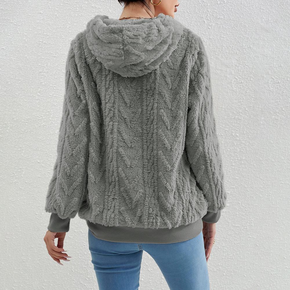 Женские пушистые флисовые толстовки, женские осенние толстовки с капюшоном на молнии, пуловеры, топы