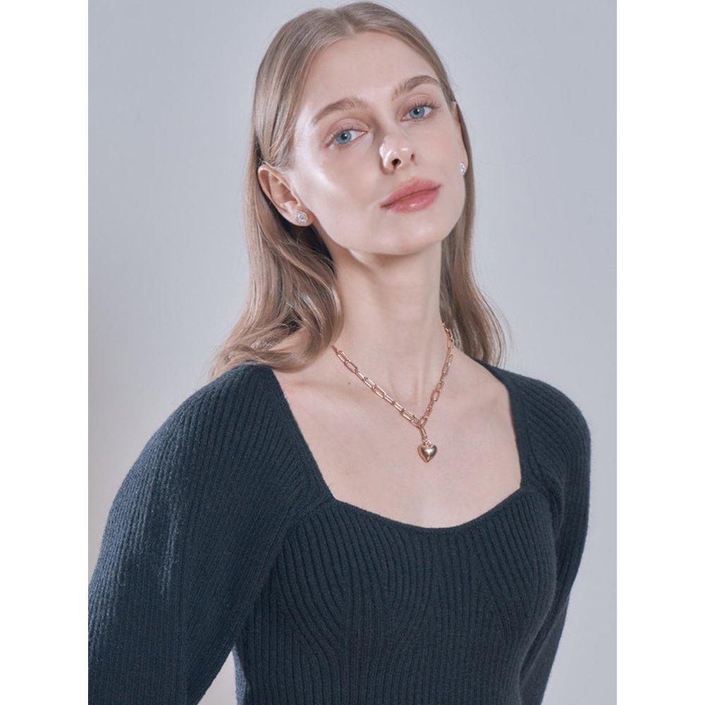 Volume Heart Necklace Elbrnn195