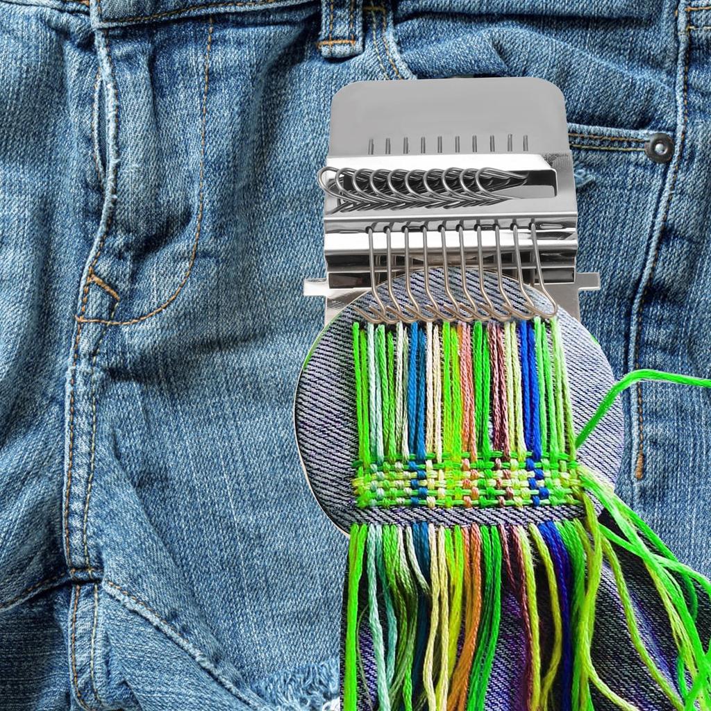 Hand Weave Tool Mini DIY Darning Tool Braiding Patching Machine for Beginners