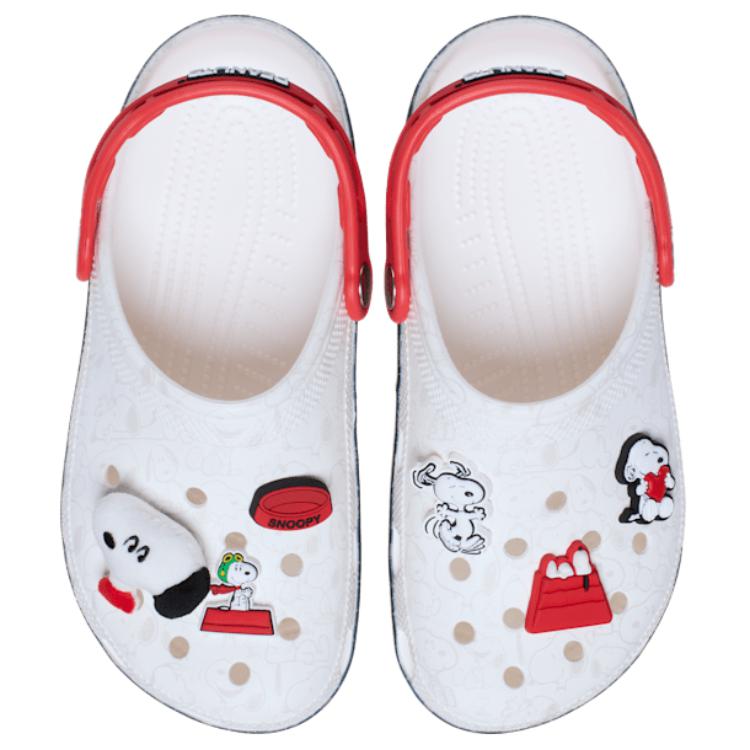 Peanuts x Crocs Classic Clog Snoopy Унисекс Кроссовки Белый Красный 211124-90H
