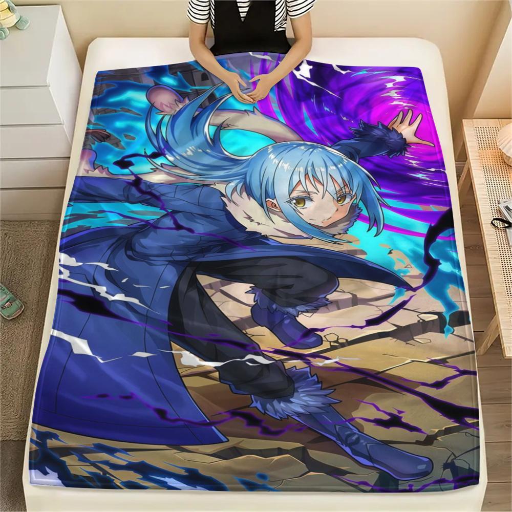 That Time I Got Reincarnated as a Slime Cozy Flannel Blanket Printed Warm for Picnic Bed Sofa Travel Car -xia49