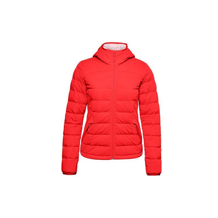 Under Armour Теплый однотонный пуховик с капюшоном, женская верхняя одежда, арбузно-красный 1355833-628