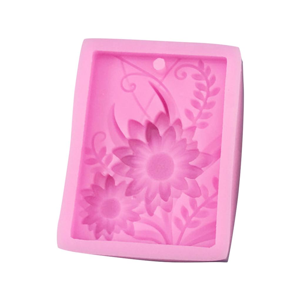 3D Элегантная прямоугольная силиконовая форма для мыла «Подсолнух», формы для мыла своими руками, формы для мыла в виде лосьона