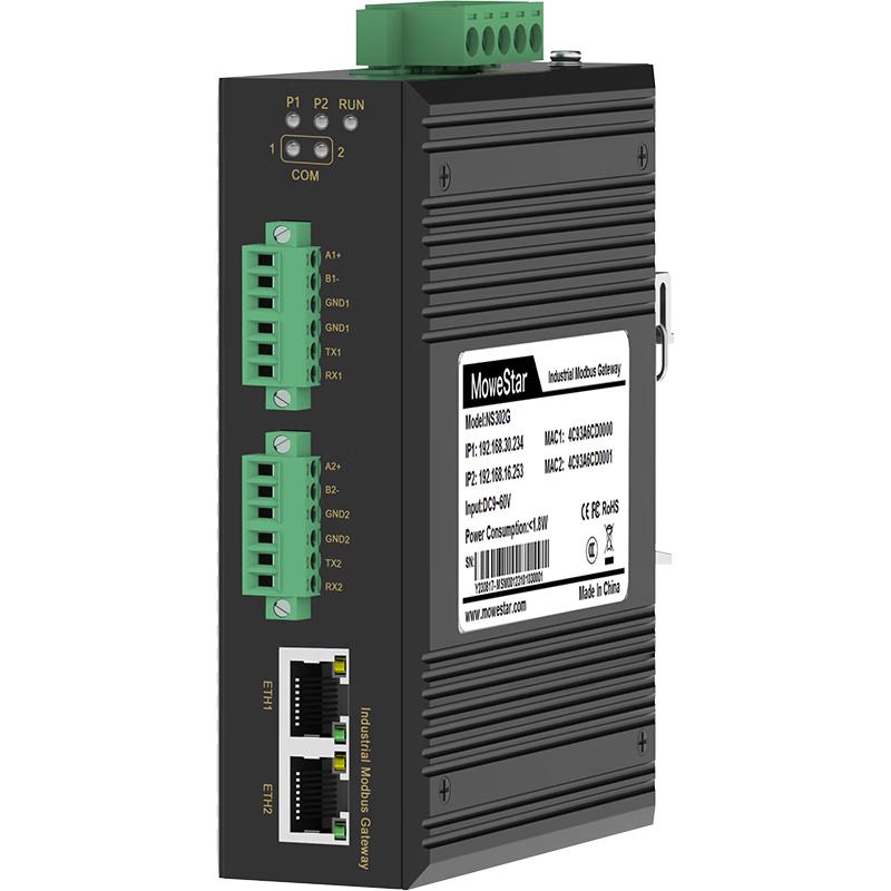 MoweStar Industrial Isolated Serial to Ethernet Server