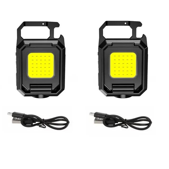 Мини Брелок-Фонарик 1000Лм COB LED XPE Карманный Рабочий Фонарь Перезаряжаемый от USB Водонепроницаемый IPX4 для Кемпинга на Открытом Воздухе Пеших Прогулок