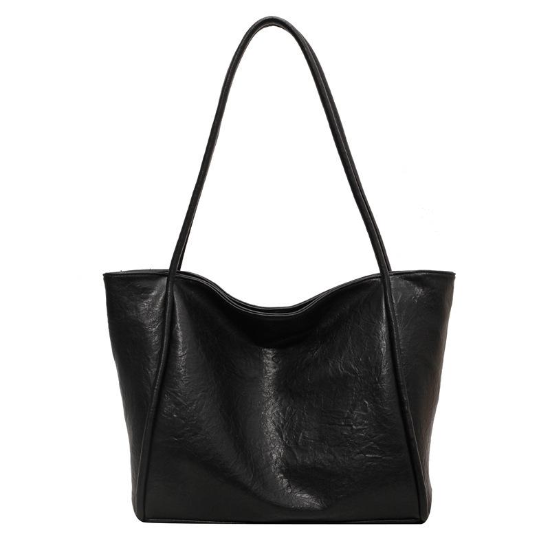 New Stylish And Simple Shoulder Bag Texture Class Commuter Tote Bag Large-Capacity Bag Women'S Autumn Versatile
