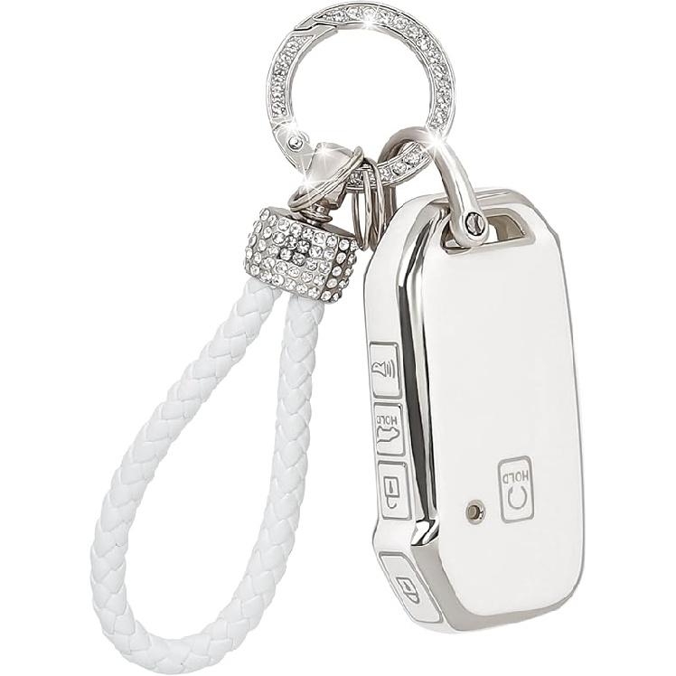 Чехол для брелока с блестящим ремешком, чехол для брелока. Защита автомобильных ключей, совместимая с Lexus RX IS ES GS LS NX RS GX LX RC LC. Держатель для смарт-ключа из мягкого ТПУ 2 3