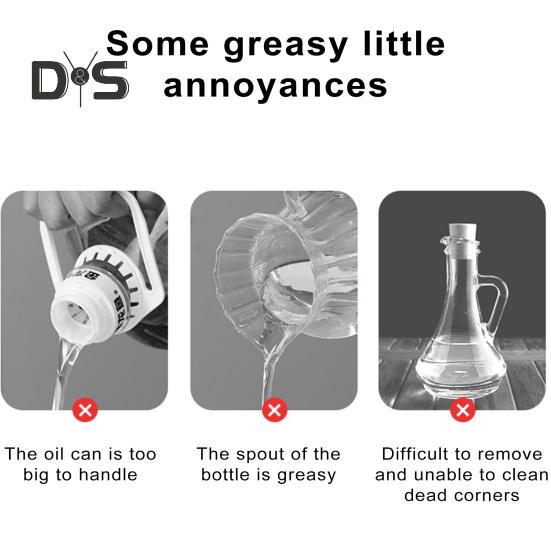 Масляный горшок с ручкой, большая емкость, пищевой класс, не содержит BPA, автоматическое открытие/закрытие, прозрачная бутылка-дозатор оливкового масла