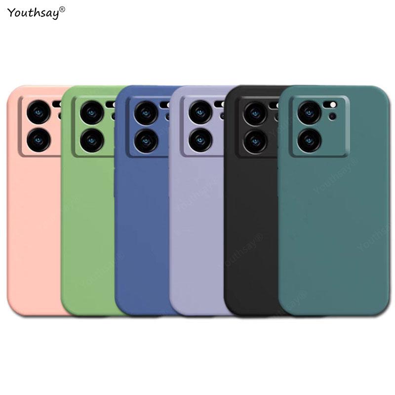 Роскошный чехол для Xiaomi 13T, чехол для Xiaomi 13T Pro, чехол из жидкого силикона, мягкий бампер для телефона TPU для Xiaomi 13T Pro