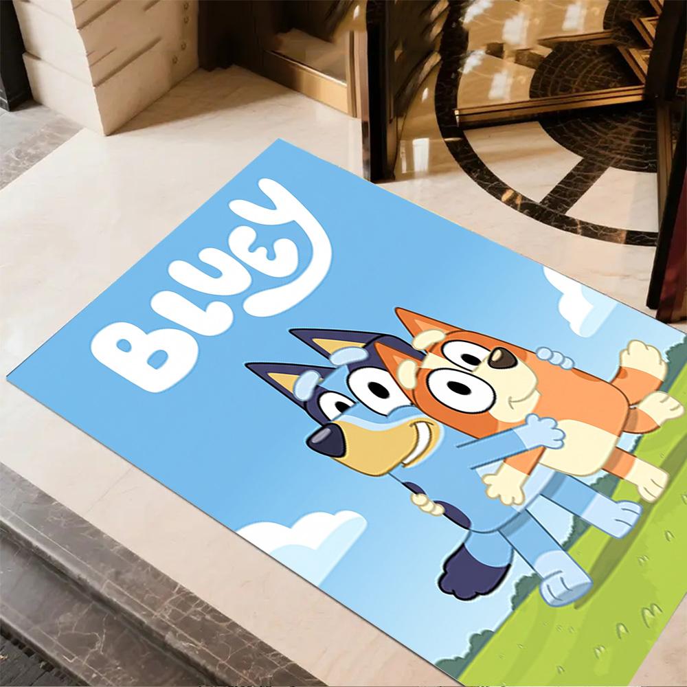 Bluey Bingo Adventure Floor Mat Perfect for Living Rooms Dormitory Dining Room Balcony Antislip Carpet Office home decor Gift for Festivals