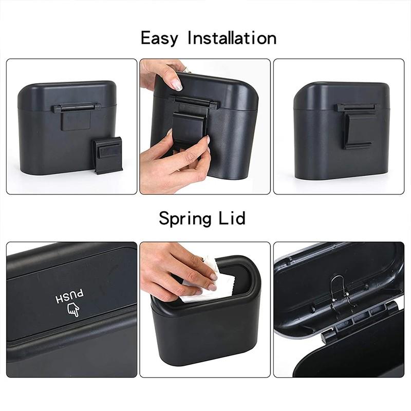 Eco-Friendly Car Trash Can Door Hanging Storage Bucket Car Garbage Storage Box
