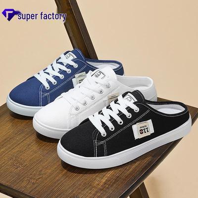 **2025 Женские низкие кеды на шнуровке на все сезоны - Белые, Круглый носок**