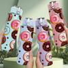 1PC Chocolate Donut Sweet Food Print 750ml Color Plastic Sports Water Bottle Leakproof Flip Straw Lid Suitable for Sports Office Home Use