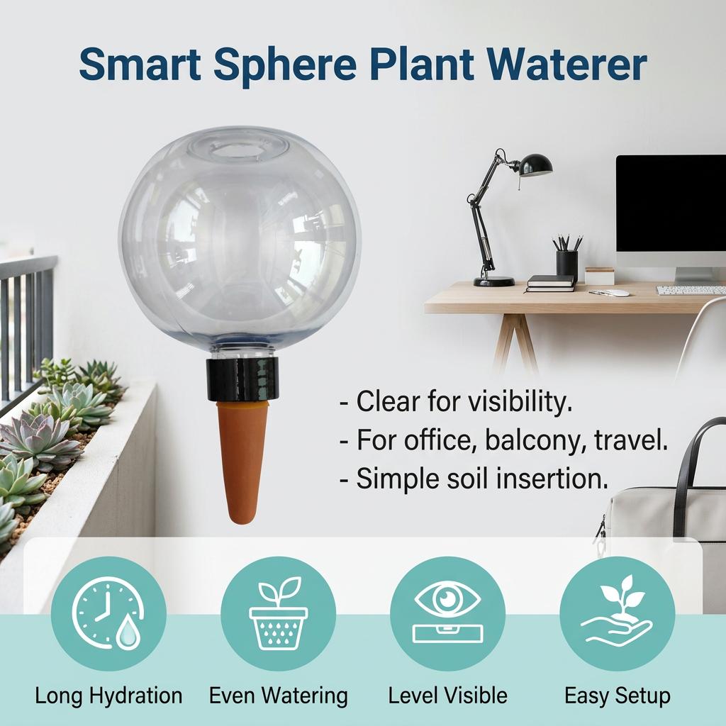 500ml Sphere Automatic Watering Device for Succulents Slow Release Plant Irrigation Tool