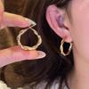 Серьги-гвоздики с серебряной иглой, серьги-закрутки для холодного ветра, серьги с темпераментом, новые простые и универсальные геометрические серьги