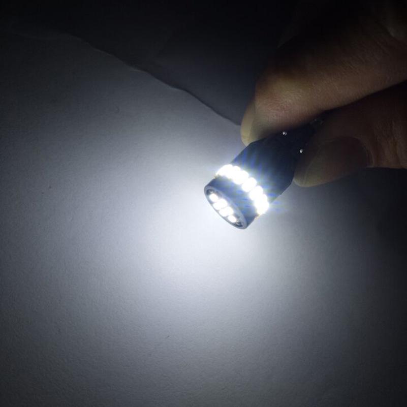 AUXITO 10Pcs W5W T10 LED Canbus Light No Error Car Interior Light 194 501 168 24SMD 3014 Chip Pure White Instrument Lights Auto