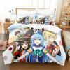 Аниме KonoSuba Комплект постельного белья 3D-печать Подходит для спальни Комплект пододеяльника С наволочками Детский домашний текстиль