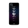 Coque de téléphone - MANIACASE - Oppo A32 - Silicone TPU - Noir - Lune Phase Nuit Étoile