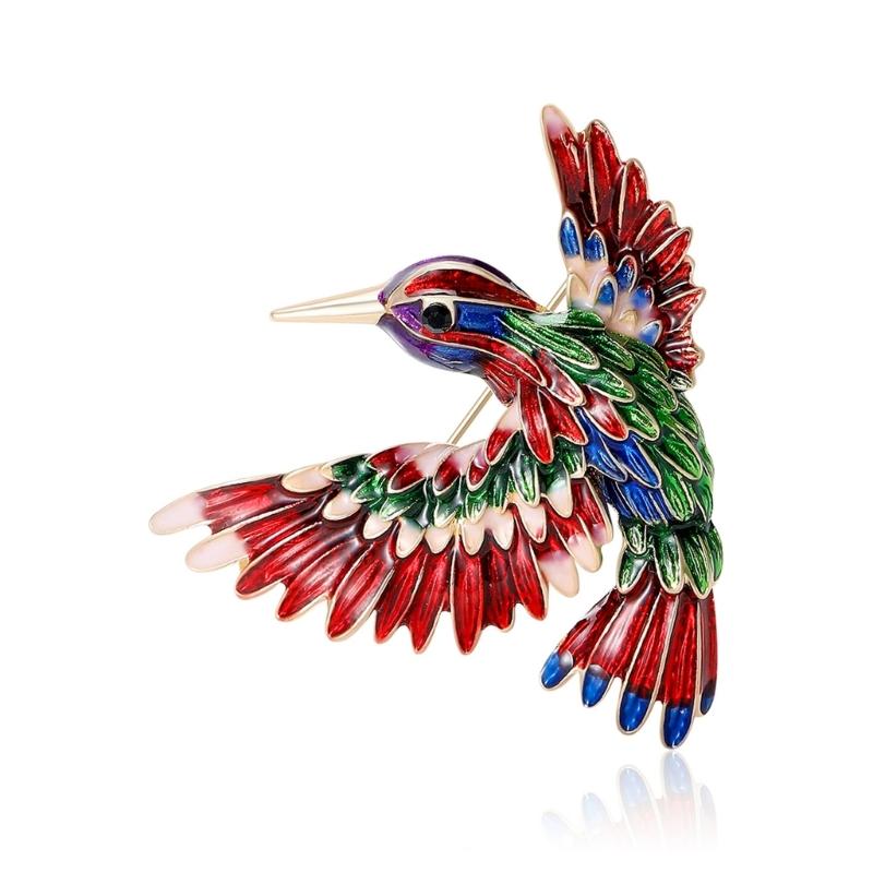 Stylish Alloy Bird Brooch with Vibrant Enamel Coating Rustproof Designs Lapel Accessory for Women Friend Gift Occasions