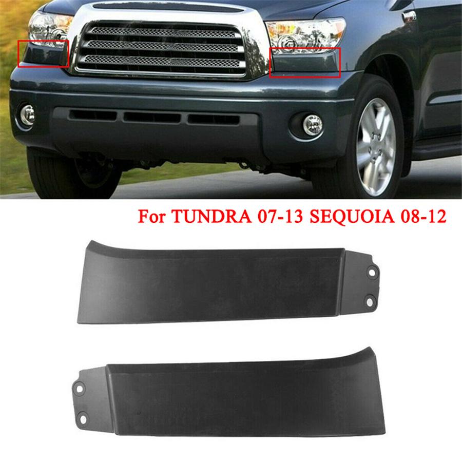Pair Front Bumper Grille Headlight Filler Trim For Tundra 2007-13/ Sequoia 08-12