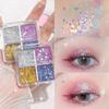 Super Shiny Crystal Sequin Eye Shadow Gel - 4-Color Glitter for Show-Stopping Eye Makeup