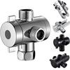4-Point Quick-Open Shower Diverter Valve: One In, Two Out Three-Way Conversion Valve