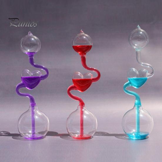 Glass Hand Boiler Love Heart Thermometer Toy Educational Science Toy Multifunctional Science Experiment Hand Boiler Gift for Children Adults