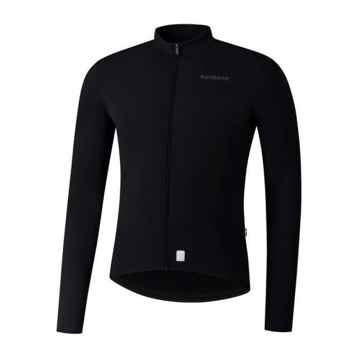 Maillot thermique à manches longues Shimano Vertex - Noir - Homme - Taille M - Tissus isothermes doux et légers
