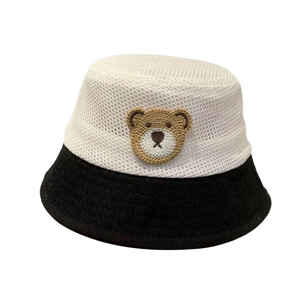 Cartoon Bear Children Sun Visor Hat Sun Protection Breathable Sunscreen Buckets Hat Uv Protection Sunshade Hat Summer