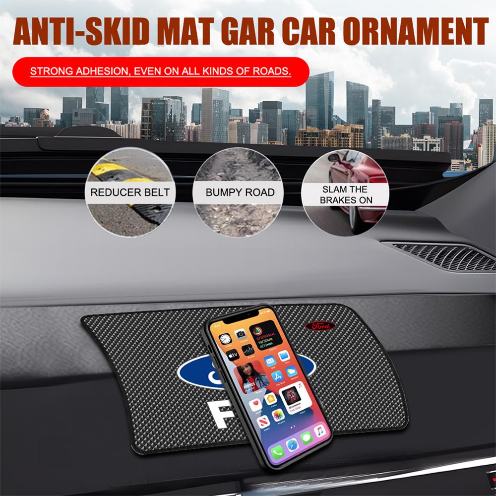 Silicone Car Dashboard Non Slip Mat Phone Glasses Anti-skid Pad For Ford Fiesta Mondeo Fusion Explorer Escape Shelby Edge Kuga zz1