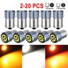 2-20 шт. Суперяркие светодиодные лампы 1156 BA15S 1157 BAY15D 800 лм 12 В -15 SMD 6500K Белые для автомобильных указателей поворота, стоп-сигналов