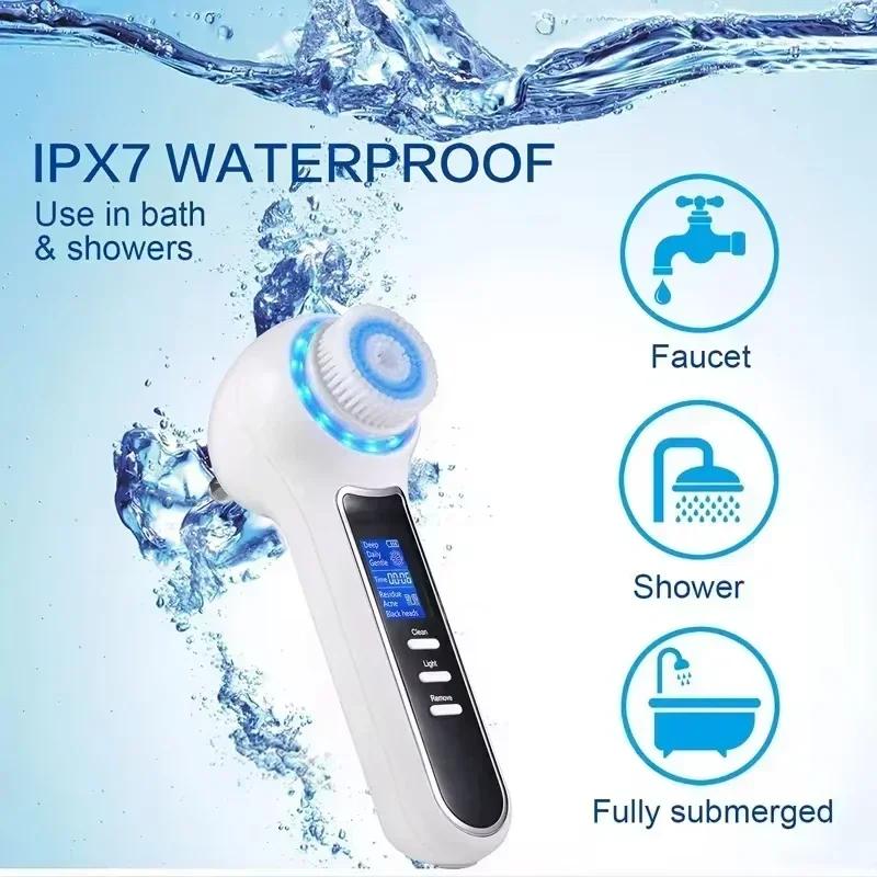 Электрическая щетка для очищения лица 5 в 1, средство для удаления черных точек, вакуумный очиститель пор, глубокое очищение, уход за лицом, аппарат для удаления черных точек