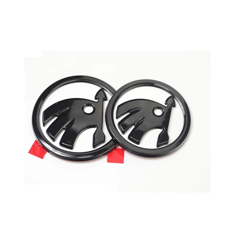 Skoda Car Trunk Stickers 80mm 90mm ABS Rear Emblem for Karoq Octavia Yeti Citigo Superb Fabia Kamiq Kodiaq VRS Rapid Front Hood