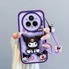 KEYSION Shockproof Case for Realme 14 Pro 5G with Lanyard Soft Silicone Cute 3D Cartoon Doll Phone Cover for OPPO Realme 14 Pro+ 5G