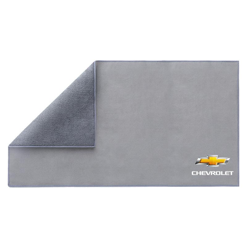 Car Logo Suede Clean Leather Cloth Motorcycle Washing Towel for Chevrolet Colorado Cruze Spark Captiva Aveo Camaro Malibu Trax