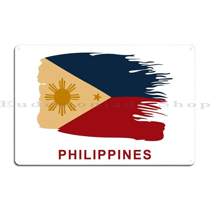 Flag Philippines Poster Metal Sign Personalized Garage Garage Customize Cinema Tin Sign Poster