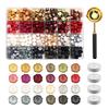 Wax Seal Beads Spoon Kit White Wax Self-Assembly Set Divided Tray Sealing Wax Stamp Accessories Candle Heating Spoon