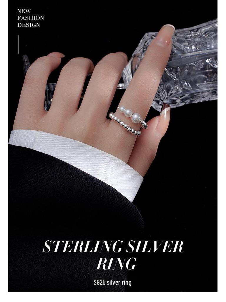 Регулируемое кольцо с жемчугом из серебра 925 пробы Banyan Tree для женщин