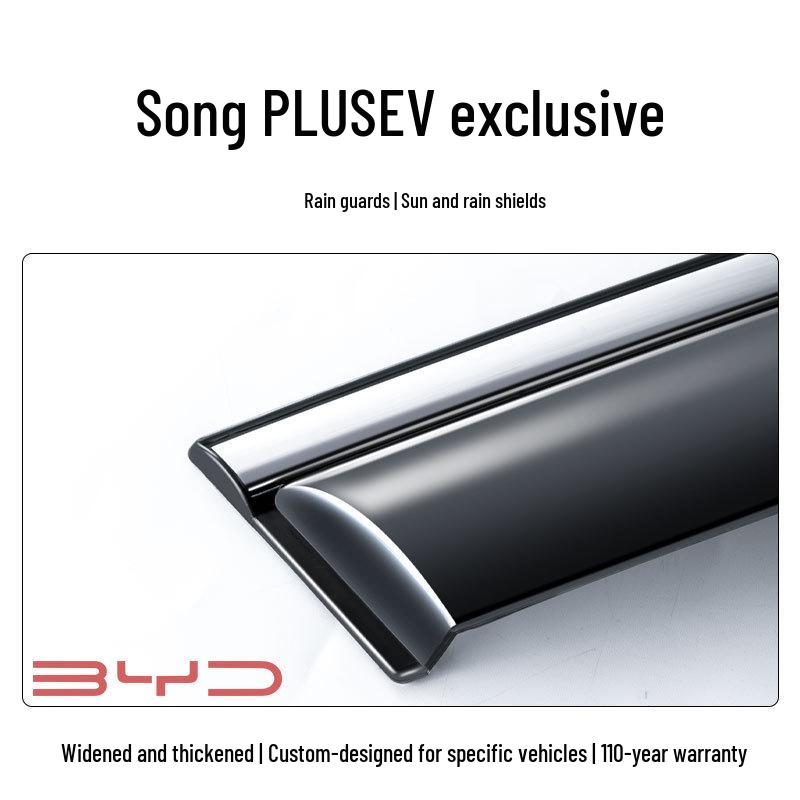 Дефлекторы окон BYD Song PLUS DMI - Ветровики с защитой от дождя для электромобиля
