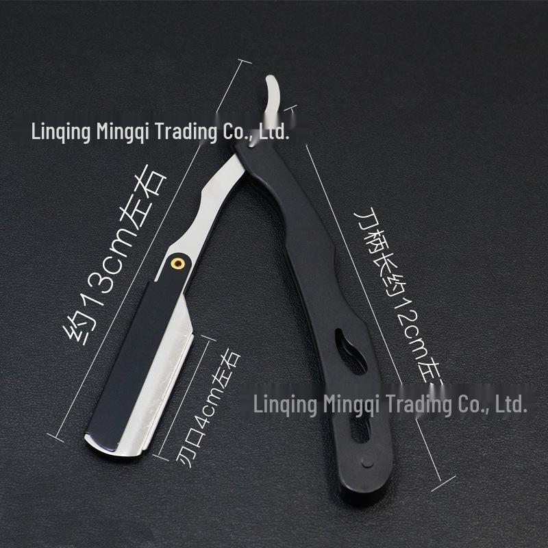 Цельнометаллическая черная механическая бритва: Бритва и триммер для бровей в старинном стиле