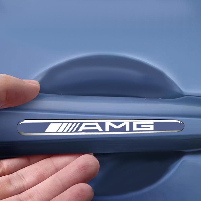 AABIF1 4PC Transparent Car Door Handle Sticker Decoration Protector Film Stickers For Mercedes-Benz W213 W212 W220 W221 W222 W108