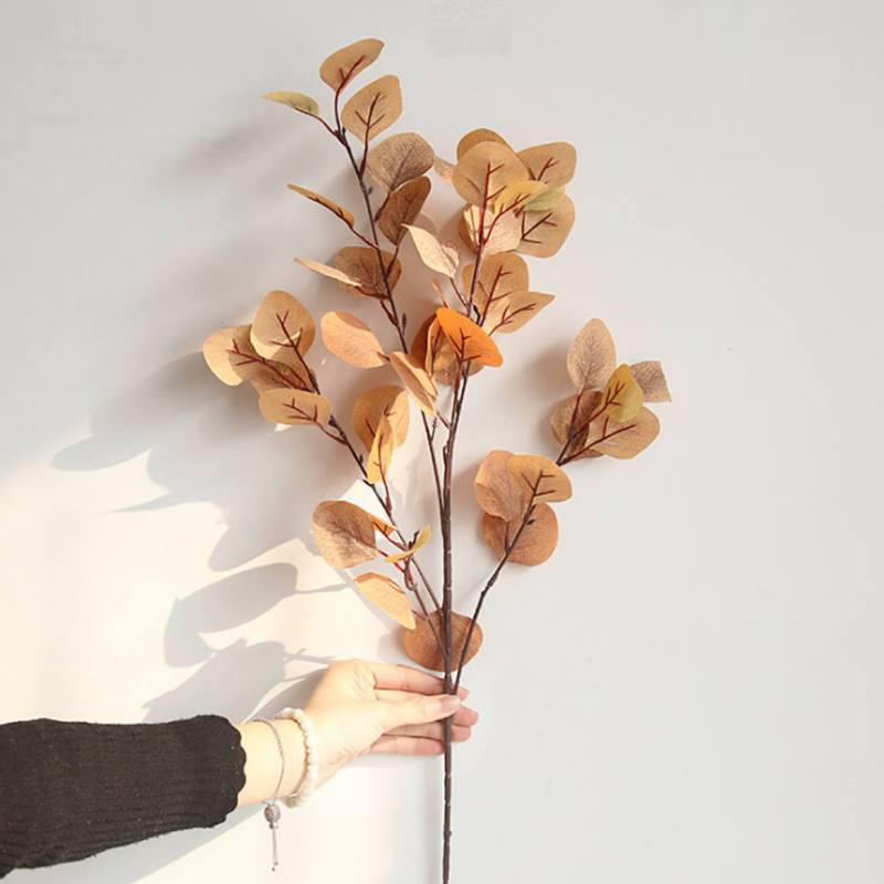 Искусственные листья эвкалипта 6 веток Искусственные растения Зелень Стебли для Дома Сада Свадебного декора Принадлежность для цветочной композиции