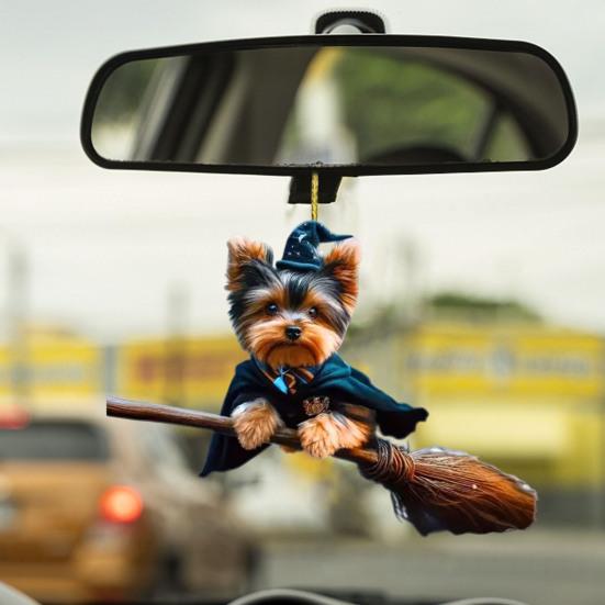 2D Плоская Акриловая Подвеска для Автомобиля - Милый Дизайн Собаки 0,37 см Тонкая Легкая Декорация для Ключей