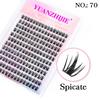 12Lines DIY Big Capacity Dovetail Eyelash Extension Firm Easy-grafting Eyelashes Mix Length C/D Curl Lashes Cluster Soft Ribbon