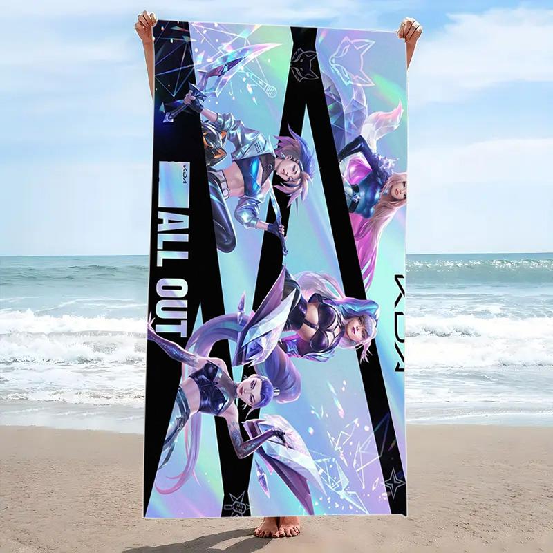 KDA Print Beach Towel, Large Soft Quick Dry Towel for Beach Camping Swimming