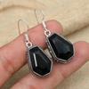 Black Spinel Gemstone 925 Sterling Silver Handmade Earrings For Wedding Anniversary Gift
