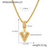Fashionable New Zircon Letter Pendant Necklace 26 A-Z Initials for Names Color-Retaining, In-Stock