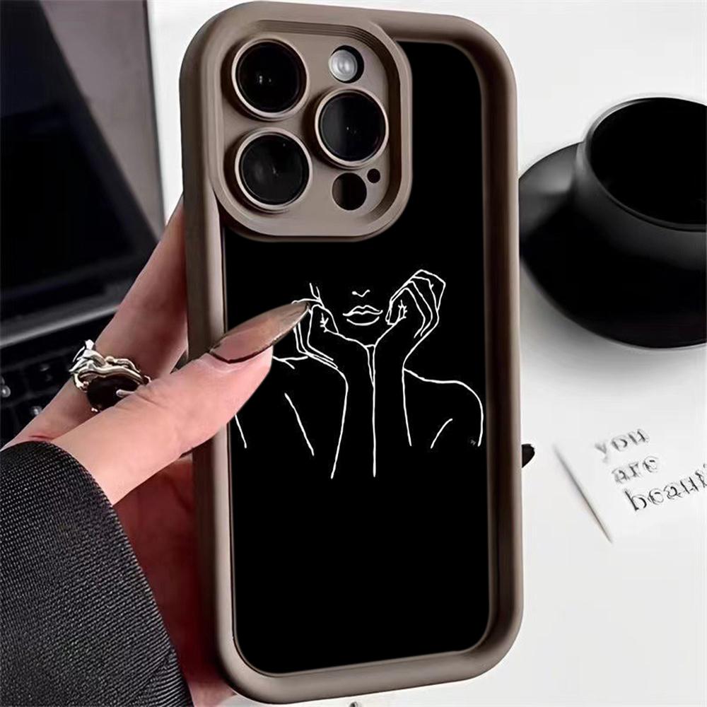 Ae79 femme Framed Black Art защитные чехлы для телефонов Xiaomi Poco X5 M6 Redmi Note 13 12 11 Pro 13C 12C A3 9 10 12S Angel Eyes TPU задняя крышка