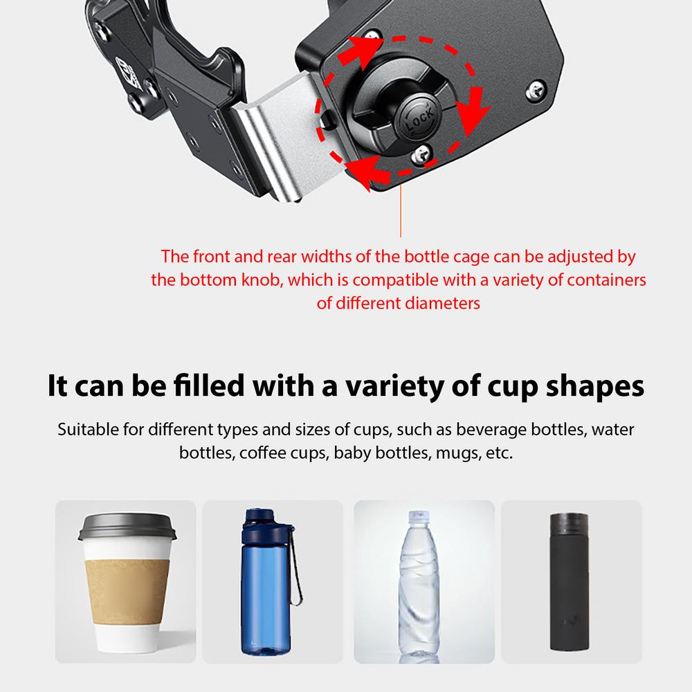Motorcycle Water Bottle Holder Rotating Water Bottle Holder For Motorcycle Black Motorcycles Drink Holder Cycling Cup Holder For