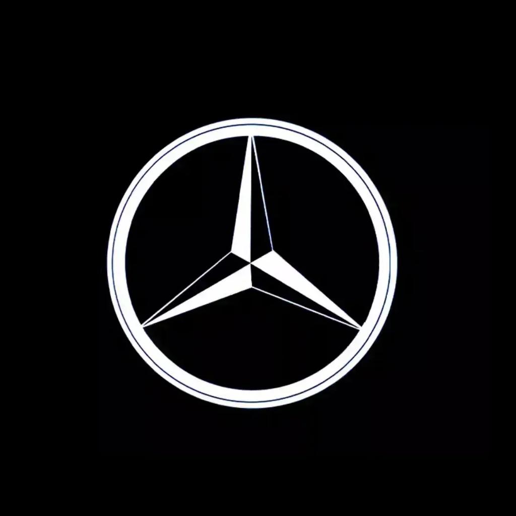 2 шт. Светодиодные проекторы логотипа на двери автомобиля, лазерная тень-призрак, приветственный свет для Mercedes Benz CLA C117 C207 AMG CLS C218 W218 A207